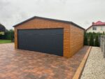 Garaż blaszany z bramą segmentową 6m x 5,8m ID 2 - obrazek 2