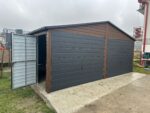 Garaż blaszany drewnopodobny 6m x 6m ID 3 - obrazek 3
