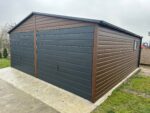 Garaż blaszany drewnopodobny 6m x 6m ID 3