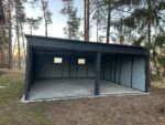 Garaż blaszany akrylowy 6m x 5,8m ID 8 - obrazek 3