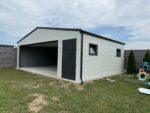 Garaż blaszany z bramą segmentową 8m x 6m ID 13