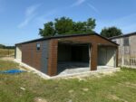 Garaż blaszany drewnopodobny 7m x 7m + Wiata ID 4 - obrazek 4
