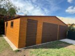 Garaż blaszany drewnopodobny 8m x 6m ID 6