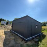 Garaż blaszany z bramą segmentową 6m x 5,8m ID 14