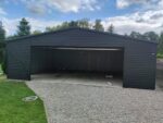 Garaż blaszany z bramą segmentową 8 m x 7 m ID 143 - obrazek 3