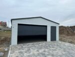 Garaż blaszany z bramą segmentową 6 m x 5,5 m ID 110 - obrazek 3