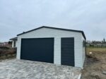 Garaż blaszany z bramą segmentową 6 m x 5,5 m ID 110 - obrazek 2