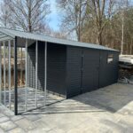 Domek blaszany 5m x 3m + Wiata 2m ID 35