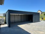 Domek blaszany z bramą segmentową 8m x 3,5m ID 36 - obrazek 7