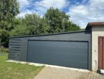 Garaż blaszany z bramą segmentową 6 m + 1,5m x 5,5 m ID 109 - obrazek 3