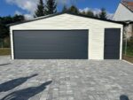 Garaż blaszany z bramą segmentową 7 m x 6 m ID 135 - obrazek 2
