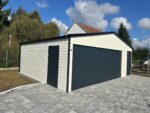 Garaż blaszany z bramą segmentową 7 m x 6 m ID 135