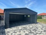 Garaż blaszany z bramą segmentową 6 m x 5,8 m ID 115 - obrazek 4