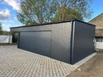 Garaż blaszany z bramą segmentową 7 m + 2,5 m x 5,5 m ID 133 - obrazek 3