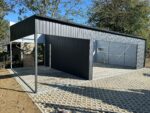 Garaż blaszany z bramą segmentową 7 m + 2,5 m x 5,5 m ID 133 - obrazek 4