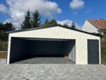 Garaż blaszany z bramą segmentową 7 m x 6 m ID 135 - obrazek 5