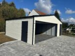 Garaż blaszany z bramą segmentową 7 m x 6 m ID 135 - obrazek 6