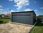 Garaż blaszany z bramą segmentową 6 m x 5,8 m ID 118 - obrazek 8