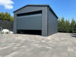 Garaż blaszany z bramą segmentową 4 m x 5,5 m ID 97 - obrazek 2