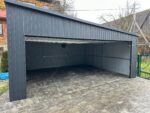 Garaż blaszany z bramą segmentową 6 m x 5,5 m ID 113 - obrazek 4