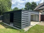 Garaż blaszany z bramą segmentową 6 m + 1,5m x 5,5 m ID 109 - obrazek 6