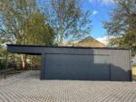Garaż blaszany z bramą segmentową 7 m + 2,5 m x 5,5 m ID 133 - obrazek 5
