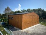 Garaż blaszany drewnopodobny 7 m x 5 m ID 79
