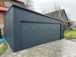 Garaż blaszany z bramą segmentową 6 m x 5,5 m ID 113
