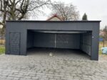 Garaż blaszany z bramą segmentową 7,5 m x 6 m ID 131 - obrazek 3