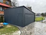 Garaż blaszany z bramą segmentową 6 m x 5,5 m ID 113 - obrazek 3