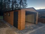 Garaż blaszany drewnopodobny 4m x 7m ID 64 - obrazek 3