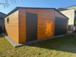 Garaż blaszany drewnopodobny 7 m x 5 m ID 78