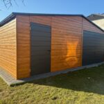Garaż blaszany drewnopodobny 7 m x 5 m ID 78