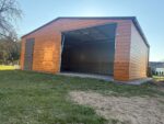Garaż blaszany drewnopodobny 7 m x 5 m ID 78 - obrazek 3