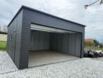 Garaż blaszany z bramą segmentową 6 m x 5,8 m ID 114 - obrazek 6