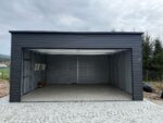 Garaż blaszany z bramą segmentową 6 m x 5,8 m ID 114 - obrazek 4