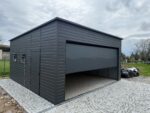 Garaż blaszany z bramą segmentową 6 m x 5,8 m ID 114 - obrazek 5