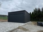 Garaż blaszany z bramą segmentową 6 m x 5,8 m ID 114 - obrazek 2