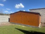 Garaż blaszany drewnopodobny 7 m x 5,5 m ID 81