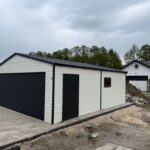 Garaż blaszany z bramą segmentową 6 m x 7 m ID 129