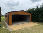 Garaż blaszany z bramą segmentową 6 m x 6,5 m ID 128 - obrazek 3