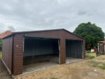 Garaż blaszany drewnopodobny 7 m x 5,5 m ID 80 - obrazek 5