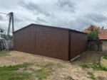 Garaż blaszany drewnopodobny 7 m x 5,5 m ID 80