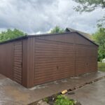 Garaż blaszany drewnopodobny 6,5m x 5,5m ID 71
