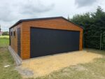 Garaż blaszany z bramą segmentową 6 m x 6,5 m ID 128