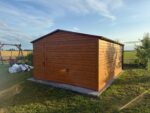 Garaż blaszany drewnopodobny 4m x 5,5m ID 61 - obrazek 2