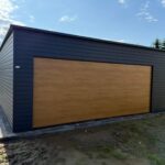 Garaż blaszany z bramą segmentową 7 m x 5,5 m ID 134