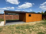 Domek blaszany 6m x 4m + Wiata 4m ID 33