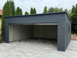 Garaż blaszany z bramą segmentową 6 m x 5,8 m ID 118 - obrazek 2