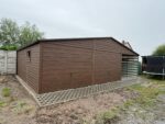 Garaż blaszany drewnopodobny 6 m x 6 m + 3m ID 75 - obrazek 4